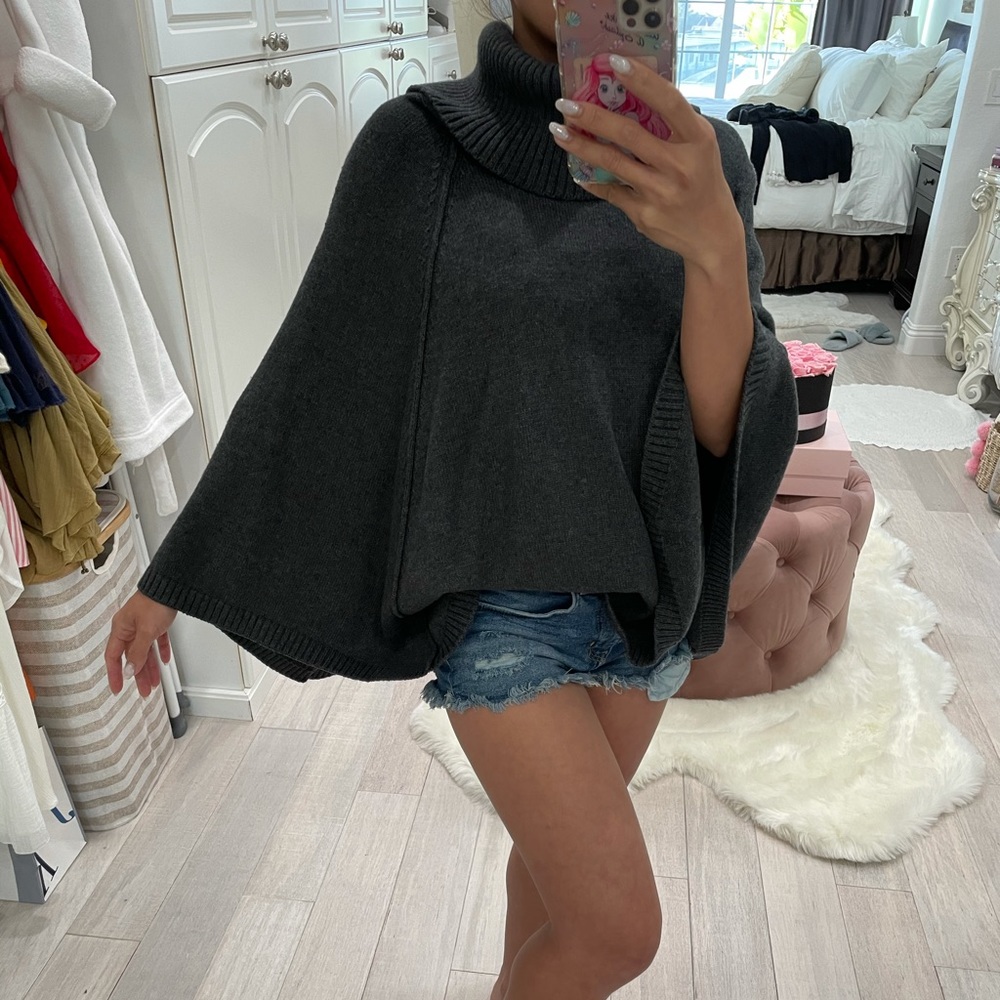 Cowlneck Poncho Sweater